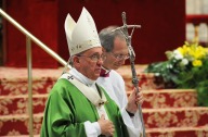 Papa Francesco, durante la Santa Messa di apertura del Sinodo