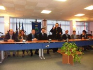 Monsignor Valentinetti ha parlato alla giunta, ai consiglieri e ai dipendenti comunali riuniti