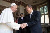 Papa Francesco riceve in udienza Ban Ki-moon