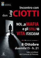 La locandina ufficiale dell'incontro con Don Ciotti