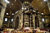 L'altare maggiore della Basilica di San Pietro, da cui è stata celebrata la Santa messa