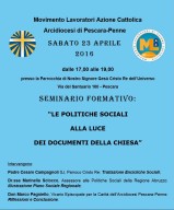 La locandina del seminario formativo