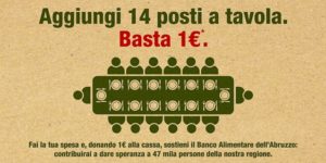 Banco alimentare: un euro per donare 14 pasti ai bisognosi abruzzesi