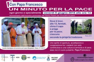 Oggi alle 13 un minuto di preghiera per la pace